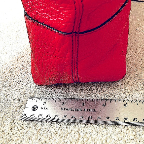 Kate Spade Red Leather Satchel Purse- New - Picture 12 of 13